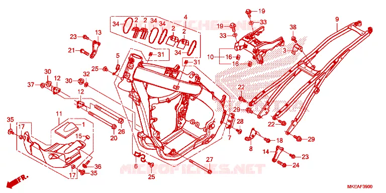 FRAME Honda MOTO 450 CRF 2023  CRF450RLP