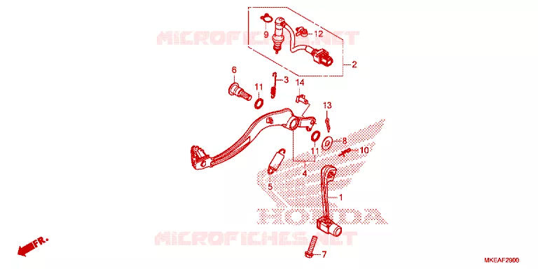 PEDAL Honda MOTO 450 CRF 2023  CRF450RLP