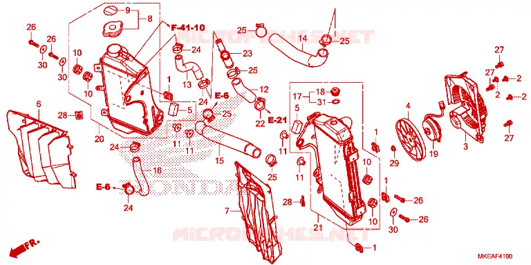 RADIATOR Honda MOTO 450 CRF 2023  CRF450RLP