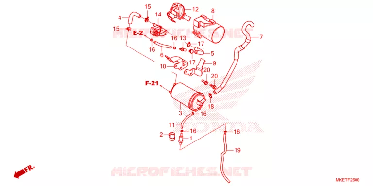 GAS RECYCLING SYSTEM Honda MOTO 450 CRF 2023  CRF450RLP