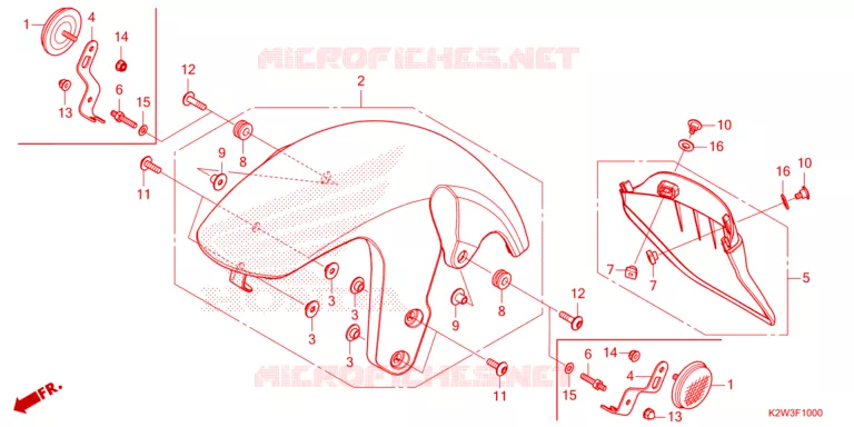FRONT FENDER - FOOT REST Honda MOTO 125 DAX 2022  ST125AP