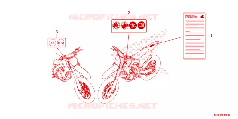 CAUTION LABEL Honda MOTO 450 CRF 2023  CRF450RP