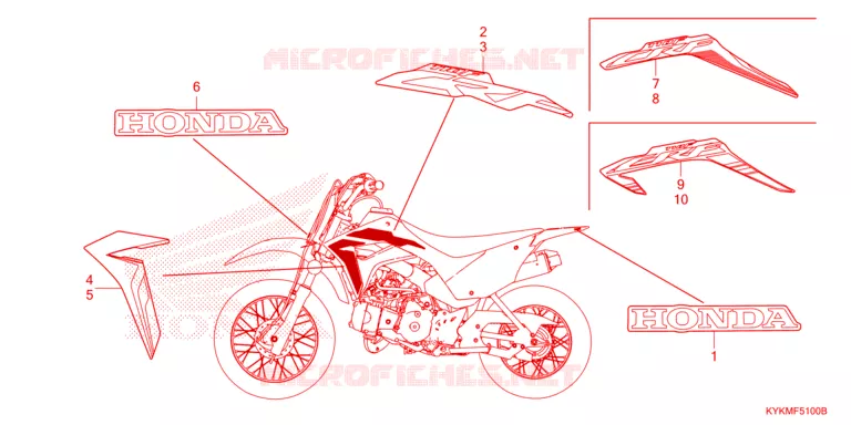 STICKERS Honda MOTO 110 CRF 2022  CRF110FN