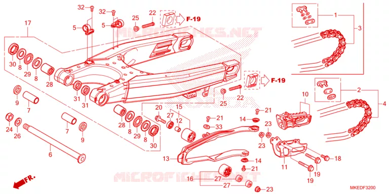 SWINGARM  Honda MOTO 450 CRF 2023  CRF450RP