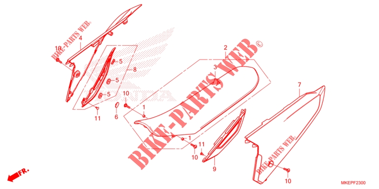 SEAT/SIDE COVER for Honda CRF 450 RWE 2023