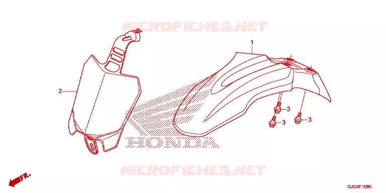 FRONT FENDER - FOOT REST Honda MOTO 50 CRF 2023  CRF50FP