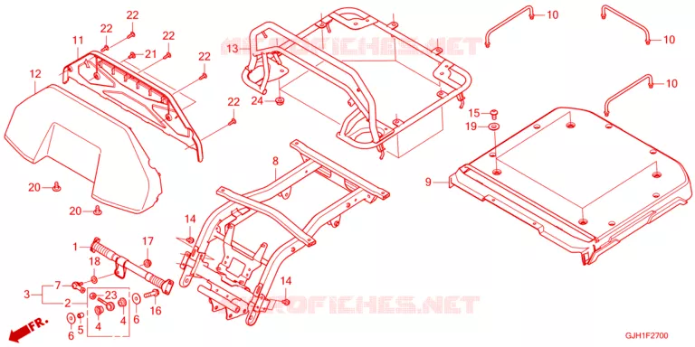LUGGAGE RACK Honda SCOOTER electric GYRO 2023  EVG2M