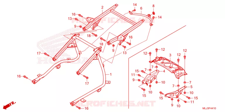 LUGGAGE RACK Honda MOTO 1800 GOLD-WING 2023  GL1800BDP