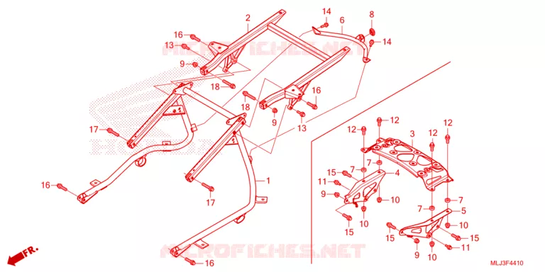 LUGGAGE RACK Honda MOTO 1800 GOLD-WING 2023  GL1800DAP