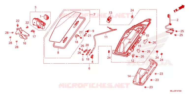 MESH INNER RACK  SG Honda MOTO 1800 GOLD-WING 2023  GL1800DAP