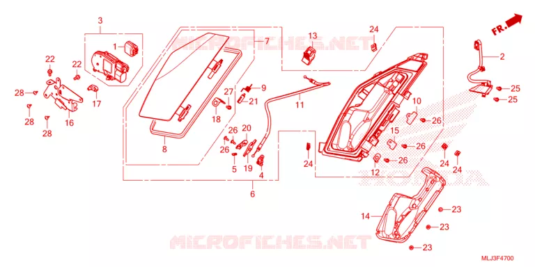 MESH INNER RACK  SG Honda MOTO 1800 GOLD-WING 2023  GL1800DAP