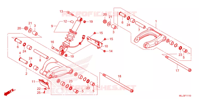 REAR SHOCK & ROCKER ARM Honda MOTO 1800 GOLD-WING 2023  GL1800DAP