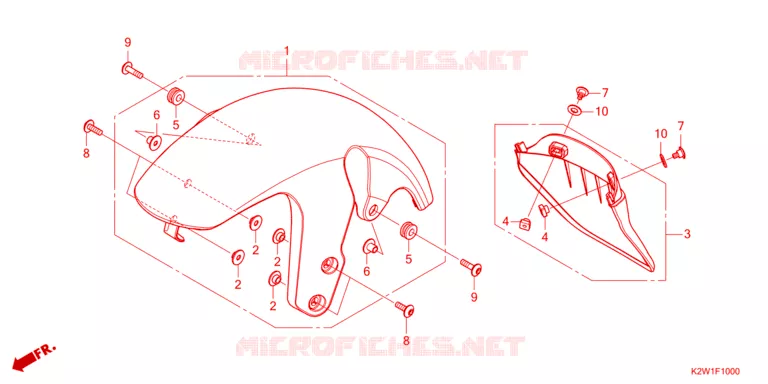 FRONT FENDER - FOOT REST Honda MOTO 125 DAX 2024  ST125AP