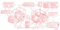 CAUTION LABEL for Honda PIONEER 700 M2 2022