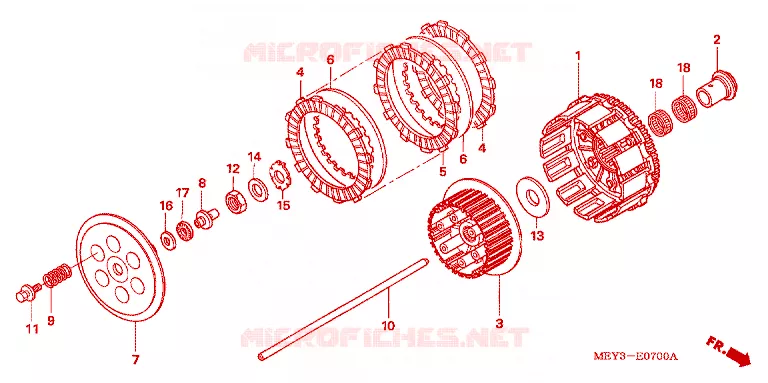 CLUTCH Honda MOTO 450 CRF 2009  CRF450X9