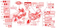 CAUTION LABEL for Honda AFRICA TWIN 1000 DCT RED 2016