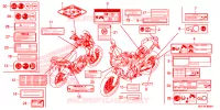 CAUTION LABEL for Honda AFRICA TWIN 1000 DCT RED 2016