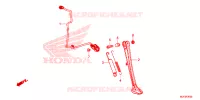 SIDE STAND for Honda AFRICA TWIN 1000 DCT RED 2016