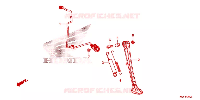 SIDE STAND Honda MOTO 1000 AFRICA-TWIN 2017  CRF1000G