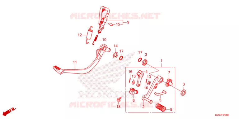 PEDAL Honda MOTO 125 MSX 2023  MSX125AP