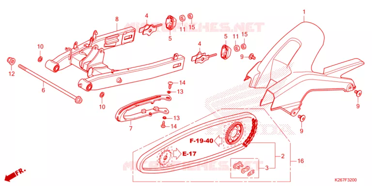 SWINGARM  Honda MOTO 125 MSX 2023  MSX125AP