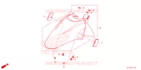 FRONT FENDER   FOOT REST for Honda SH 350 ED 2023