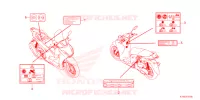 CAUTION LABEL for Honda SH 350 3ED 2023