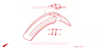 FRONT FENDER   FOOT REST for Honda XR 600 R 1992