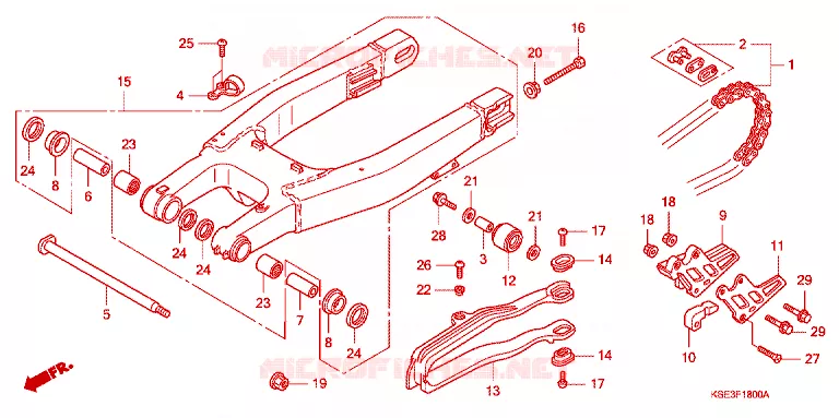 SWINGARM  Honda MOTO 150 CRF 2009  CRF150RB9