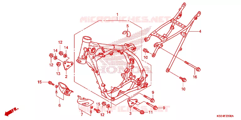 FRAME Honda MOTO 150 CRF 2008  CRF150RB8