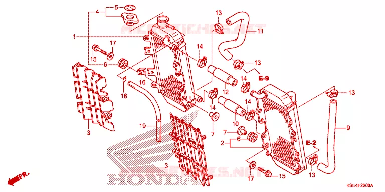 RADIATOR Honda MOTO 150 CRF 2008  CRF150RB8