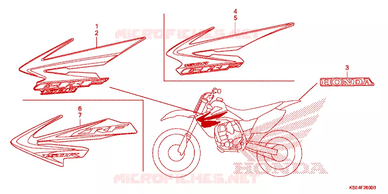 STICKERS Honda MOTO 150 CRF 2008  CRF150RB8