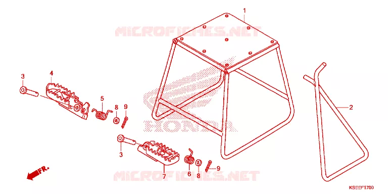 STAND - FOOT REST Honda MOTO 150 CRF 2014  CRF150RE