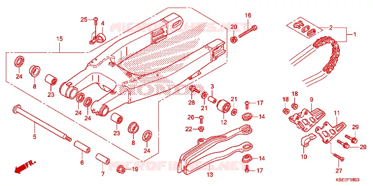 SWINGARM  Honda MOTO 150 CRF 2015  CRF150RBE