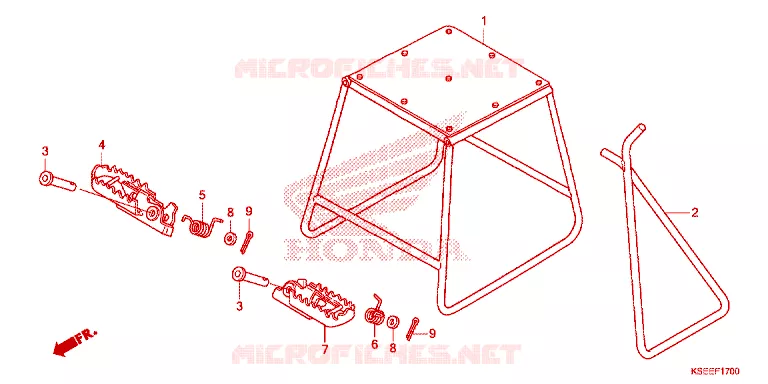 STAND - FOOT REST Honda MOTO 150 CRF 2013  CRF150RBD