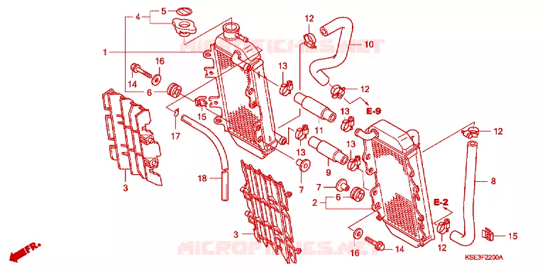 RADIATOR Honda MOTO 150 CRF 2012  CRF150RC