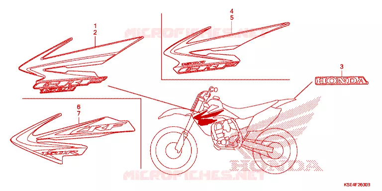 STICKERS Honda MOTO 150 CRF 2007  CRF150RB7