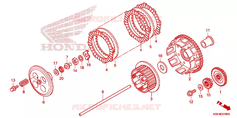 CLUTCH Honda MOTO 150 CRF 2007  CRF150RB7