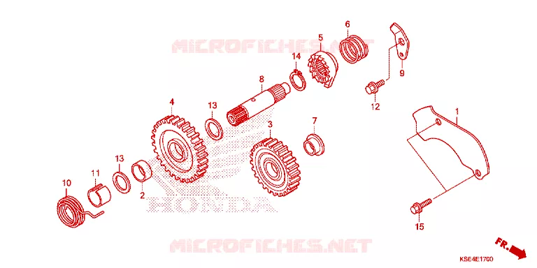 KICKSTARTER AXLE Honda MOTO 150 CRF 2010  CRF150RB9