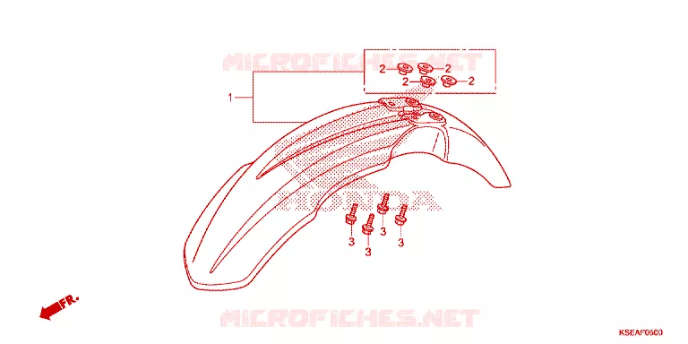 FRONT FENDER - FOOT REST Honda MOTO 150 CRF 2014  CRF150RBE