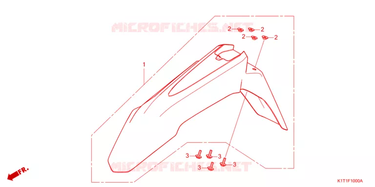FRONT FENDER - FOOT REST Honda MOTO 250 CRF 2024  CRF250LAP