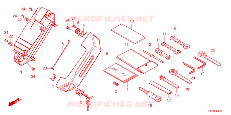 TOOLS - TOOL BOX Honda MOTO 250 CRF 2023  CRF250LAP