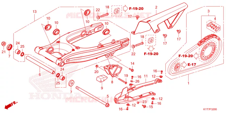 SWINGARM  Honda MOTO 250 CRF 2023  CRF250LAP