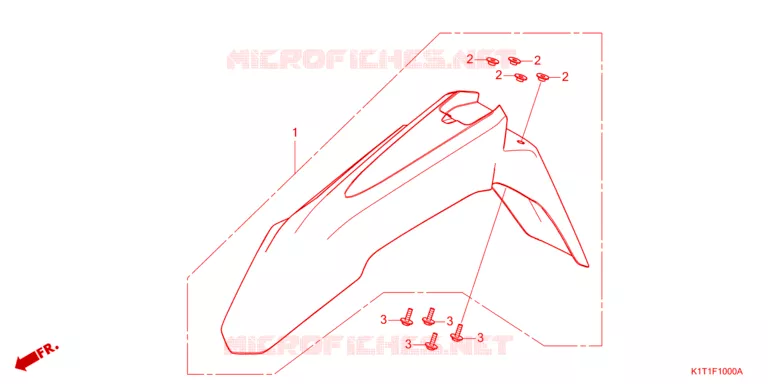 FRONT FENDER - FOOT REST Honda MOTO 250 CRF 2023  CRF250LDAP