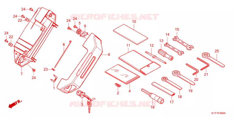 TOOLS - TOOL BOX Honda MOTO 250 CRF 2024  CRF250LRAP
