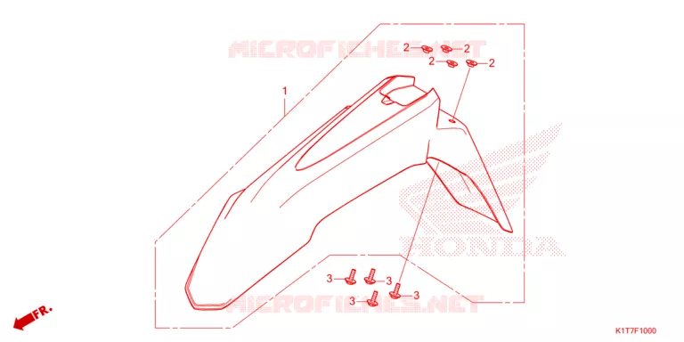 FRONT FENDER - FOOT REST Honda MOTO 250 CRF 2024  CRF250LRAP