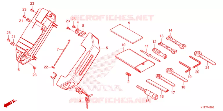 TOOLS - TOOL BOX Honda MOTO 250 CRF 2023  CRF250LRAP
