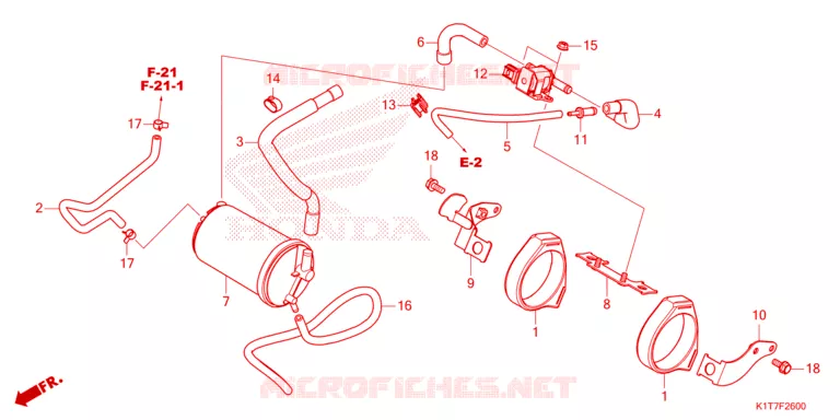 GAS RECYCLING SYSTEM Honda MOTO 250 CRF 2024  CRF250LRAP