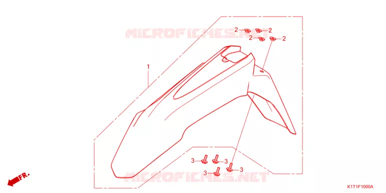 FRONT FENDER - FOOT REST Honda MOTO 250 CRF 2024  CRF250LRDP