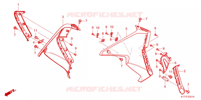 RADIATOR SIDE PANELS Honda MOTO 250 CRF 2024  CRF250LRDP
